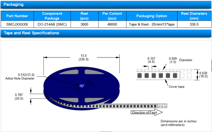 Bidirectional TVS Diodes SMCJ5.0CA 9.2VC Transient Voltage Suppression UL Recognized 14